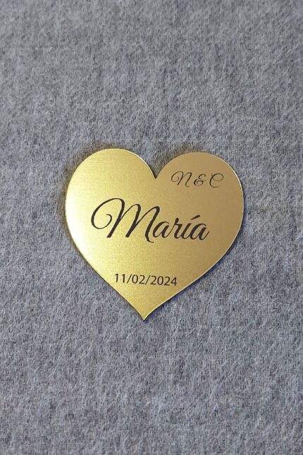 Marcasitios imán CORAZÓN Oro