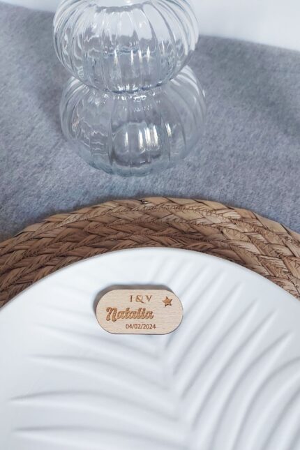 Marcasitios de madera con imán OVAL STAR