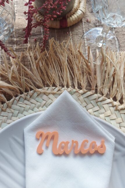 Nombre marcasitios de metacrilato con imán