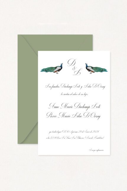 Invitaciones de Boda PEACOCK