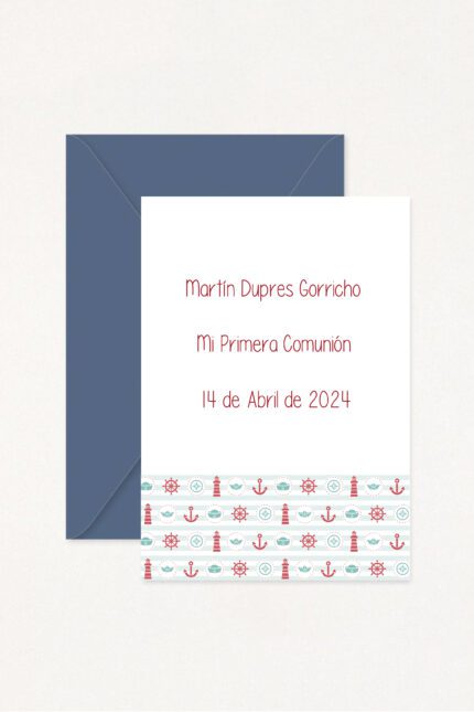 Recordatorios de Comunión MARINEROS